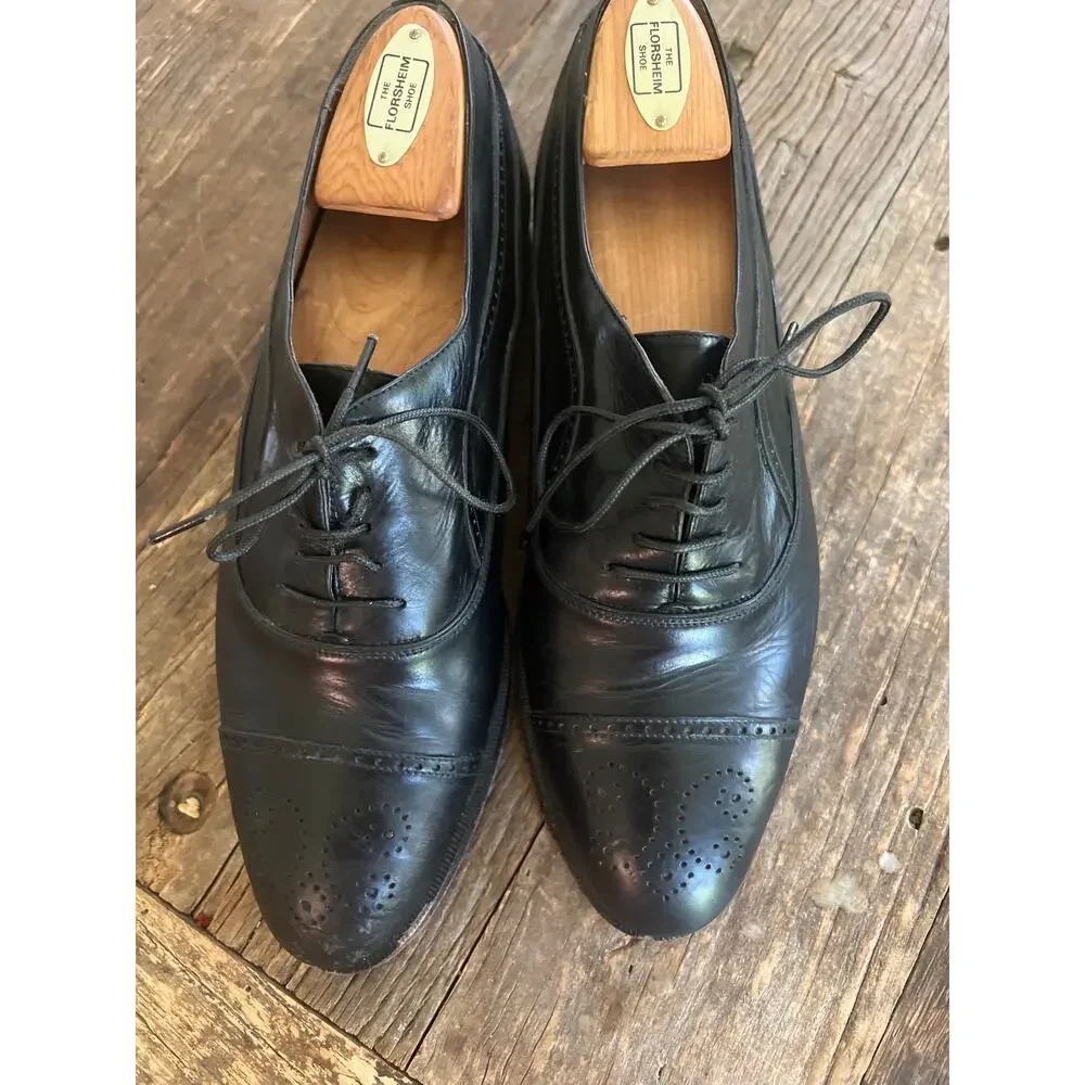 Bally Men’s Black Leather Oxford Dress Shoes Size 8.5 JL